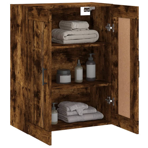 vidaXL Wandschrank Räuchereiche 69,5x34x90 cm Holzwerkstoff