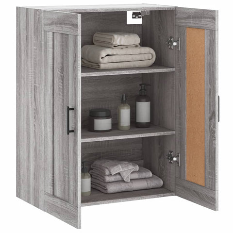 vidaXL Wandschrank Grau Sonoma 69,5x34x90 cm Holzwerkstoff