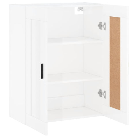 vidaXL Wandschrank Hochglanz-Weiß 69,5x34x90 cm Holzwerkstoff