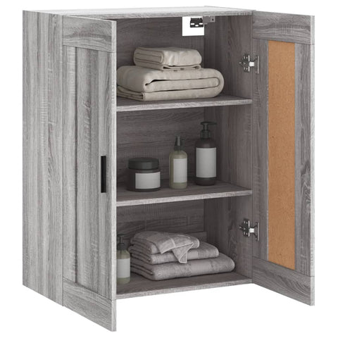 vidaXL Wandschrank Grau Sonoma 69,5x34x90 cm Holzwerkstoff