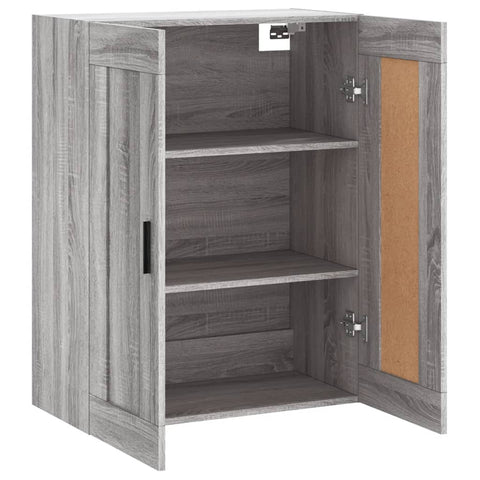 vidaXL Wandschrank Grau Sonoma 69,5x34x90 cm Holzwerkstoff