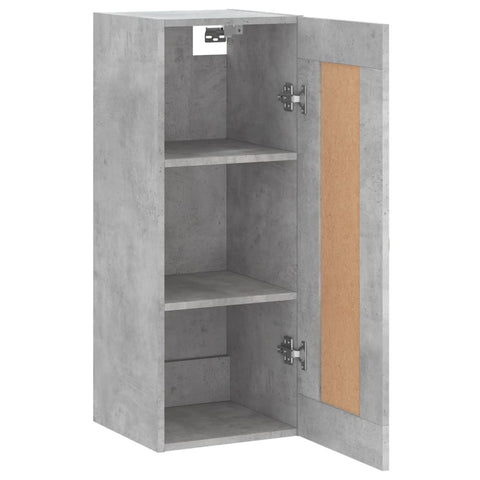 vidaXL Wandschrank Betongrau 34,5x34x90 cm Holzwerkstoff