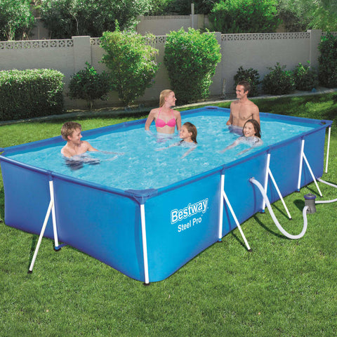 Bestway Steel Pro Swimmingpool Set Rechteckig 400x211x81 cm 56424