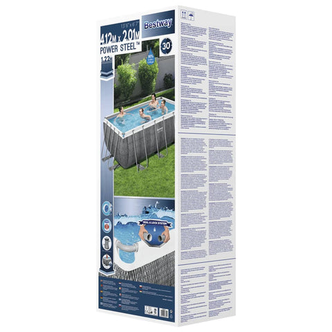 Bestway Power Steel Pool-Set Rechteckig 412x201x122 cm