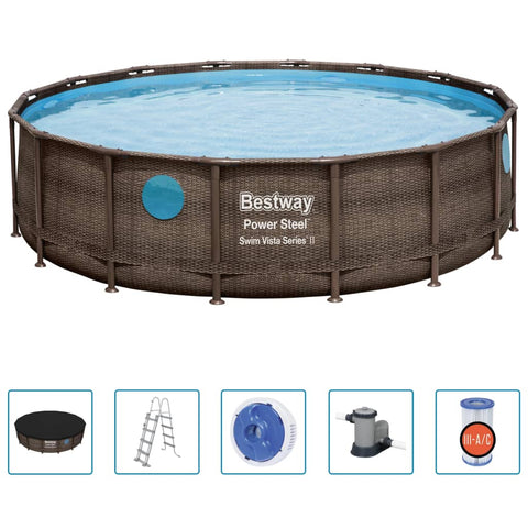 Bestway Power Steel Swimmingpool Set 488x122 cm