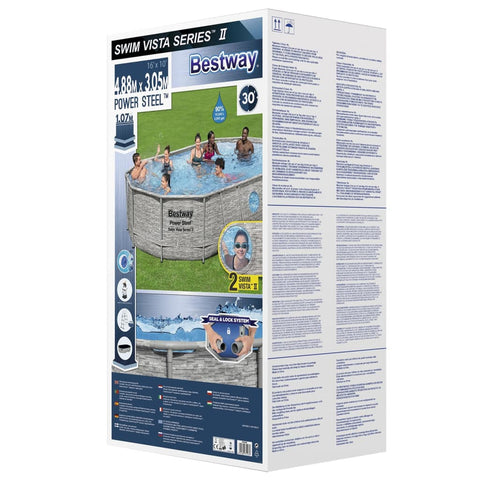 Bestway Power Steel Swimmingpool Set 488x305x107 cm