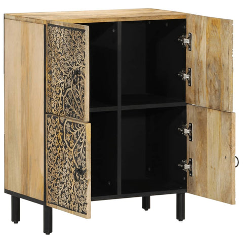 vidaXL Beistellschrank 60x33x75 cm Massivholz Mango