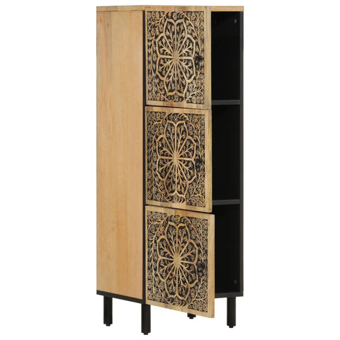 Beistellschrank 40x33x110 cm Massivholz Mango