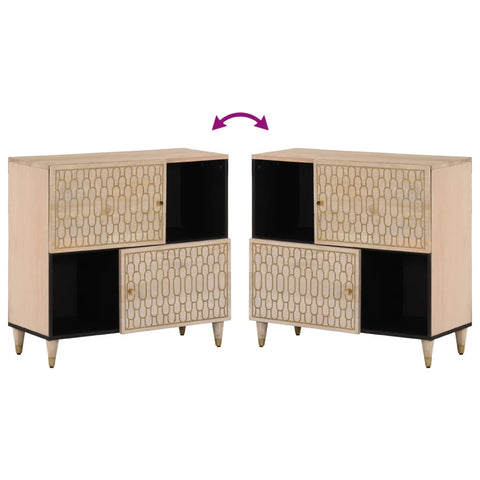 Beistellschrank 80x33x75 cm Massivholz Mango