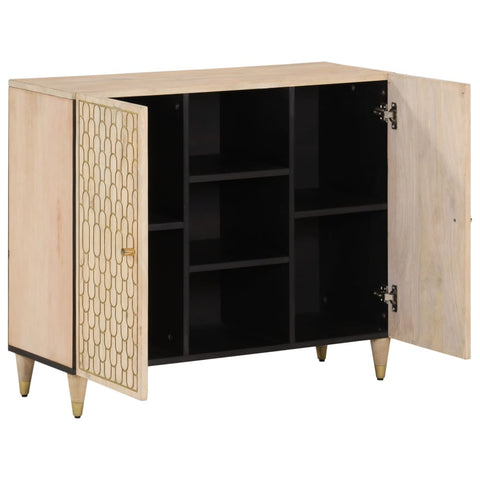 Beistellschrank 90x33x75 cm Massivholz Mango