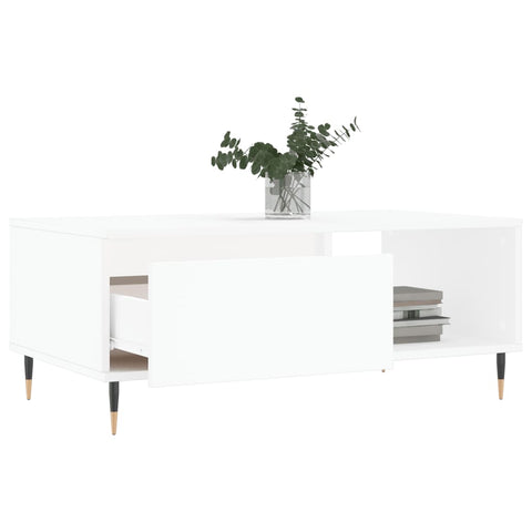 vidaXL Couchtisch Weiß 90x50x36,5 cm Holzwerkstoff