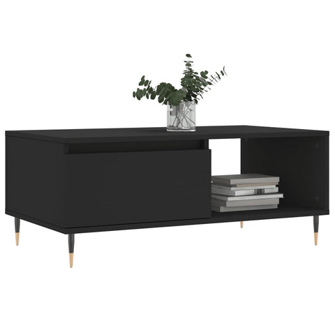 vidaXL Couchtisch Schwarz 90x50x36,5 cm Holzwerkstoff