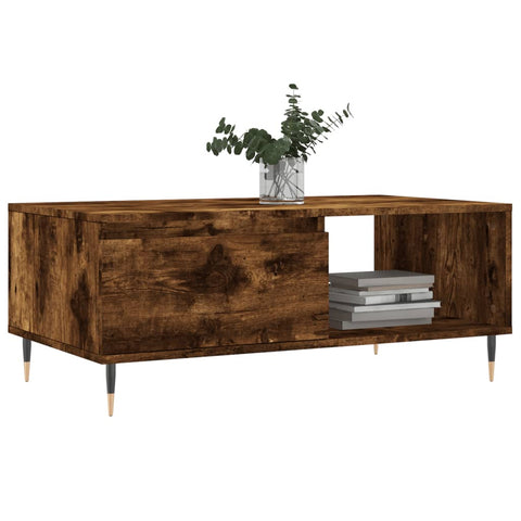 vidaXL Couchtisch Räuchereiche 90x50x36,5 cm Holzwerkstoff