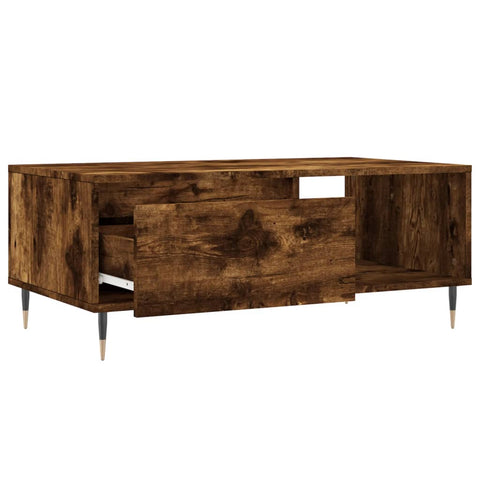 vidaXL Couchtisch Räuchereiche 90x50x36,5 cm Holzwerkstoff