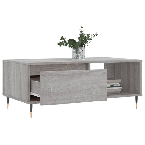 vidaXL Couchtisch Grau Sonoma 90x50x36,5 cm Holzwerkstoff