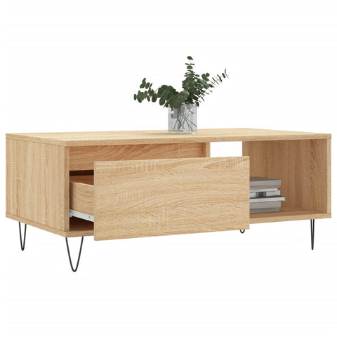 vidaXL Couchtisch Sonoma-Eiche 90x50x36,5 cm Holzwerkstoff