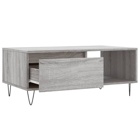 vidaXL Couchtisch Grau Sonoma 90x50x36,5 cm Holzwerkstoff