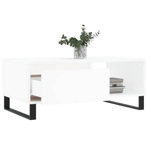 vidaXL Couchtisch Weiß 90x50x36,5 cm Holzwerkstoff