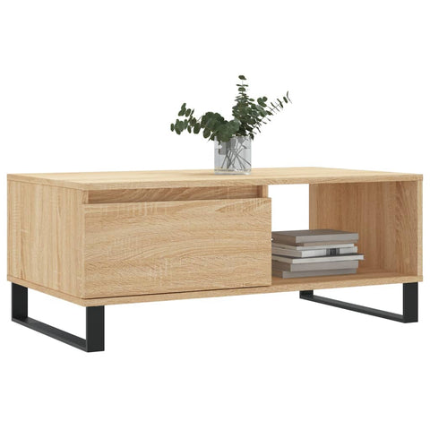 vidaXL Couchtisch Sonoma-Eiche 90x50x36,5 cm Holzwerkstoff