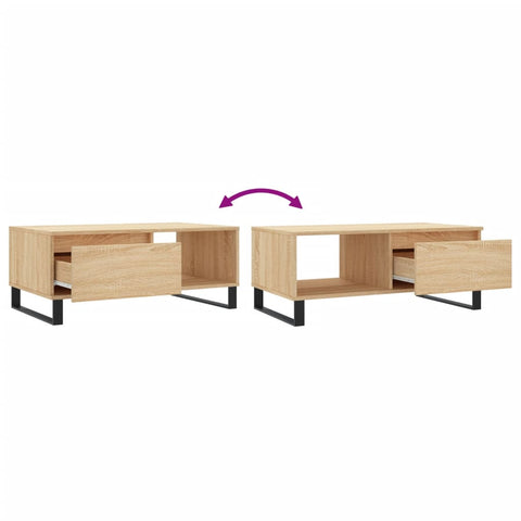 vidaXL Couchtisch Sonoma-Eiche 90x50x36,5 cm Holzwerkstoff