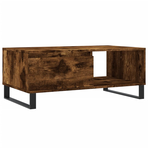 vidaXL Couchtisch Räuchereiche 90x50x36,5 cm Holzwerkstoff