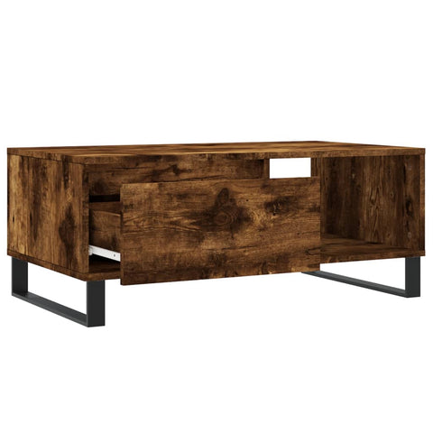 vidaXL Couchtisch Räuchereiche 90x50x36,5 cm Holzwerkstoff