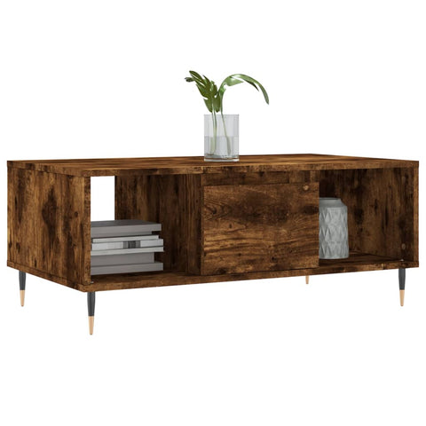 vidaXL Couchtisch Räuchereiche 90x50x36,5 cm Holzwerkstoff