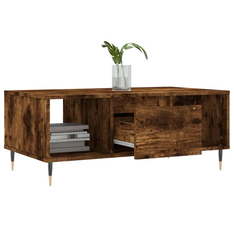 vidaXL Couchtisch Räuchereiche 90x50x36,5 cm Holzwerkstoff