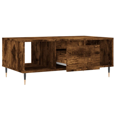 vidaXL Couchtisch Räuchereiche 90x50x36,5 cm Holzwerkstoff