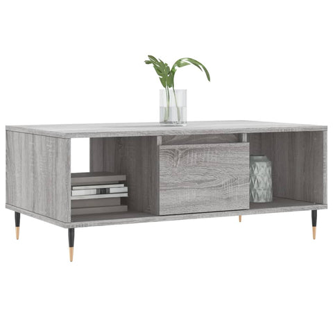 vidaXL Couchtisch Grau Sonoma 90x50x36,5 cm Holzwerkstoff