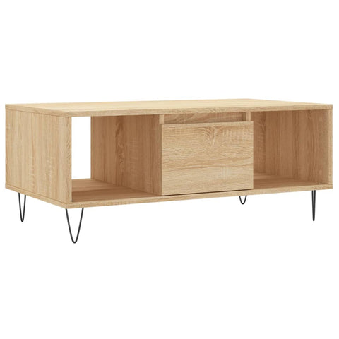 vidaXL Couchtisch Sonoma-Eiche 90x50x36,5 cm Holzwerkstoff