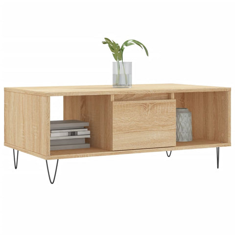 vidaXL Couchtisch Sonoma-Eiche 90x50x36,5 cm Holzwerkstoff