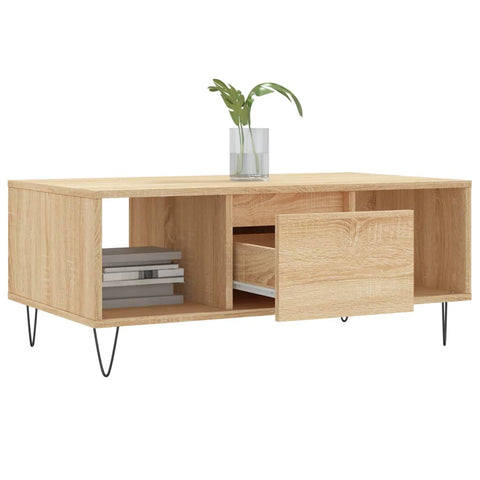 vidaXL Couchtisch Sonoma-Eiche 90x50x36,5 cm Holzwerkstoff