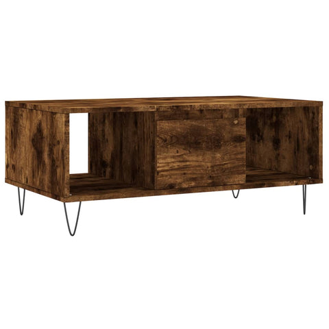 vidaXL Couchtisch Räuchereiche 90x50x36,5 cm Holzwerkstoff