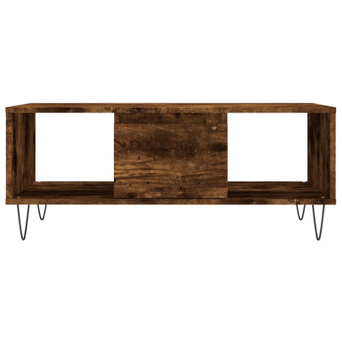 vidaXL Couchtisch Räuchereiche 90x50x36,5 cm Holzwerkstoff