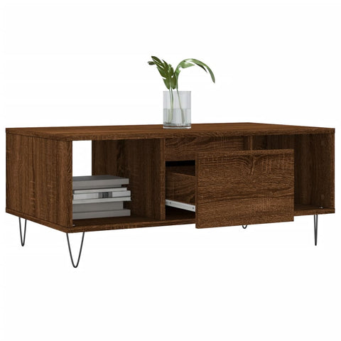 vidaXL Couchtisch Braun Eichen-Optik 90x50x36,5 cm Holzwerkstoff