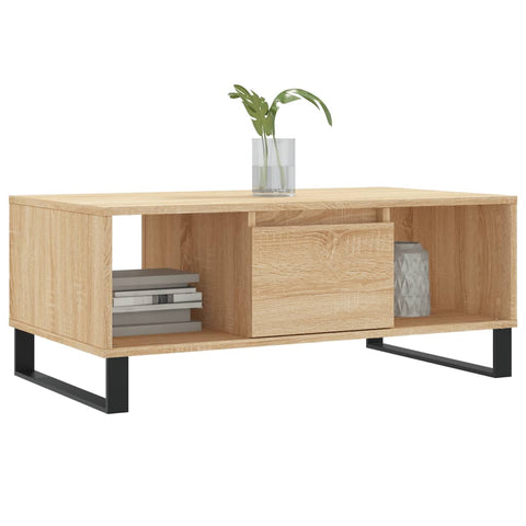 vidaXL Couchtisch Sonoma-Eiche 90x50x36,5 cm Holzwerkstoff