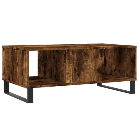 vidaXL Couchtisch Räuchereiche 90x50x36,5 cm Holzwerkstoff