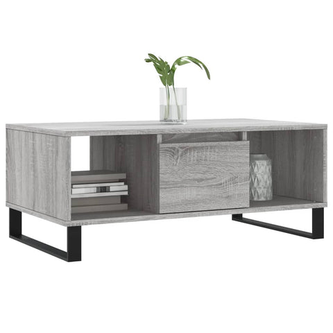 vidaXL Couchtisch Grau Sonoma 90x50x36,5 cm Holzwerkstoff