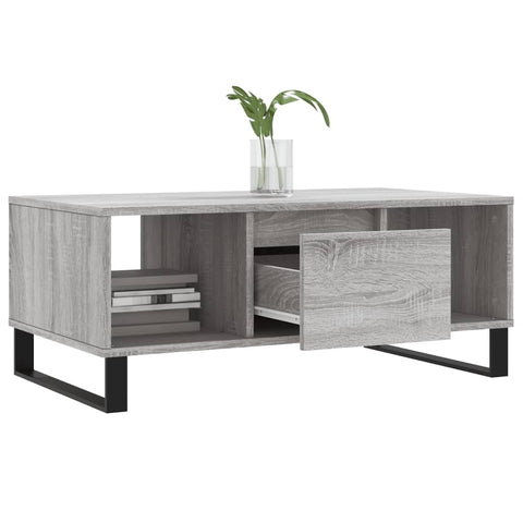 vidaXL Couchtisch Grau Sonoma 90x50x36,5 cm Holzwerkstoff