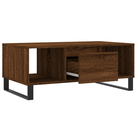 vidaXL Couchtisch Braun Eichen-Optik 90x50x36,5 cm Holzwerkstoff