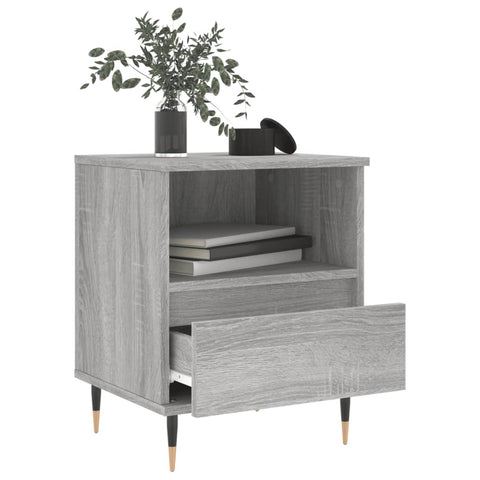 vidaXL Nachttische 2 Stk. Grau Sonoma 40x35x50 cm Holzwerkstoff