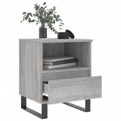 vidaXL Nachttische 2 Stk. Grau Sonoma 40x35x50 cm Holzwerkstoff