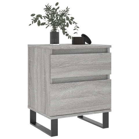 vidaXL Nachttische 2 Stk. Grau Sonoma 40x35x50 cm Holzwerkstoff