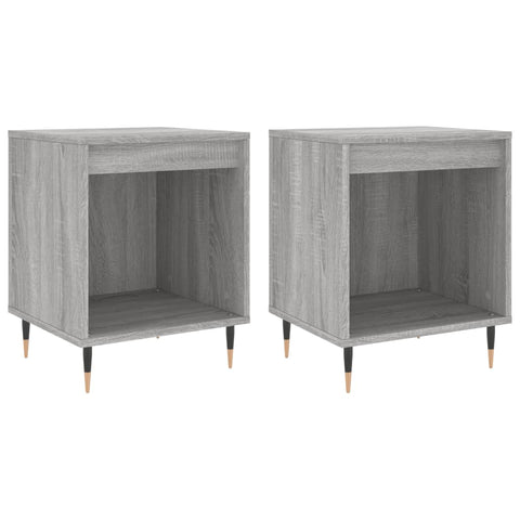 vidaXL Nachttische 2 Stk. Grau Sonoma 40x35x50 cm Holzwerkstoff