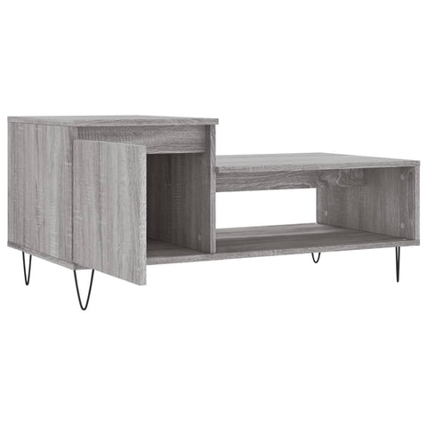 vidaXL Couchtisch Grau Sonoma 100x50x45 cm Holzwerkstoff