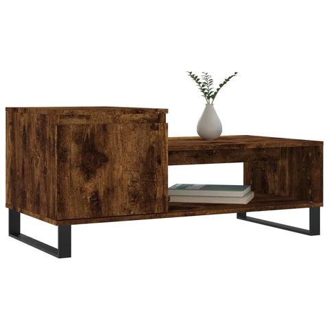 vidaXL Couchtisch Räuchereiche 100x50x45 cm Holzwerkstoff