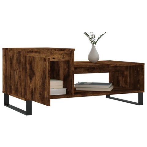 vidaXL Couchtisch Räuchereiche 100x50x45 cm Holzwerkstoff