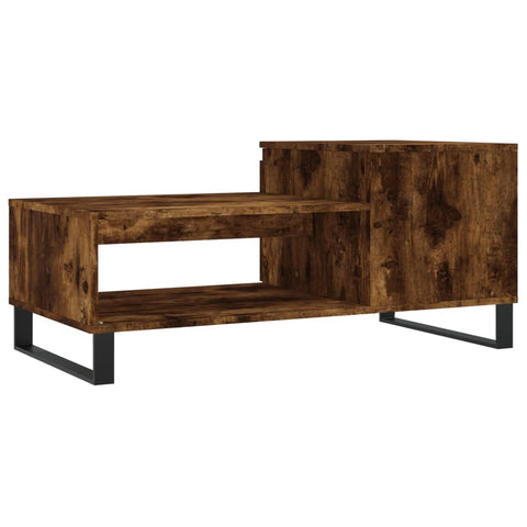 vidaXL Couchtisch Räuchereiche 100x50x45 cm Holzwerkstoff