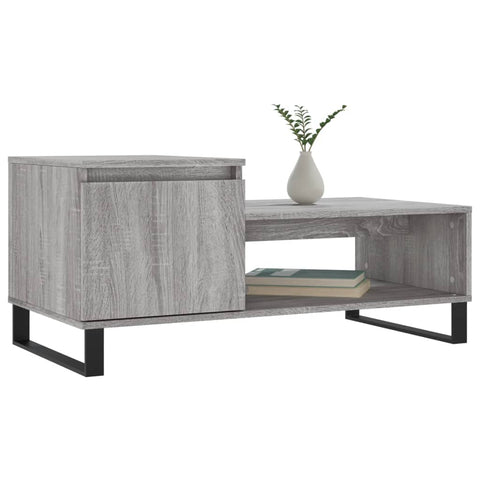 vidaXL Couchtisch Grau Sonoma 100x50x45 cm Holzwerkstoff